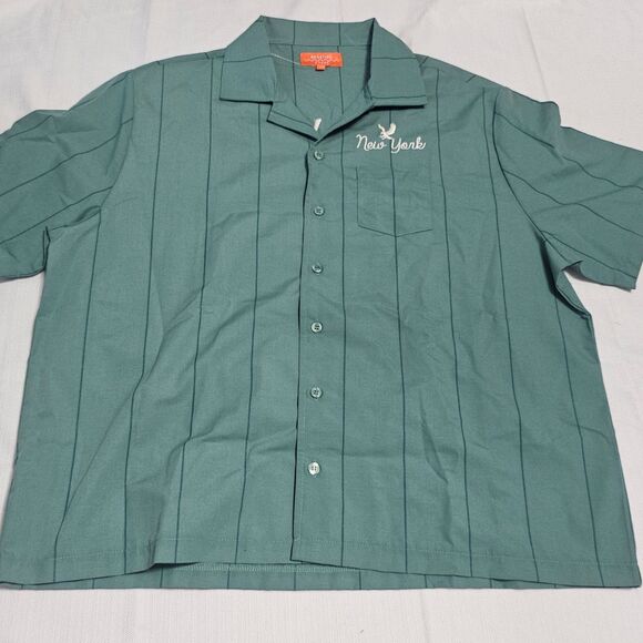 Negative Space New York Empire City Manufacturing Button Up Shirt Mens L‎ - Picture 2 of 11